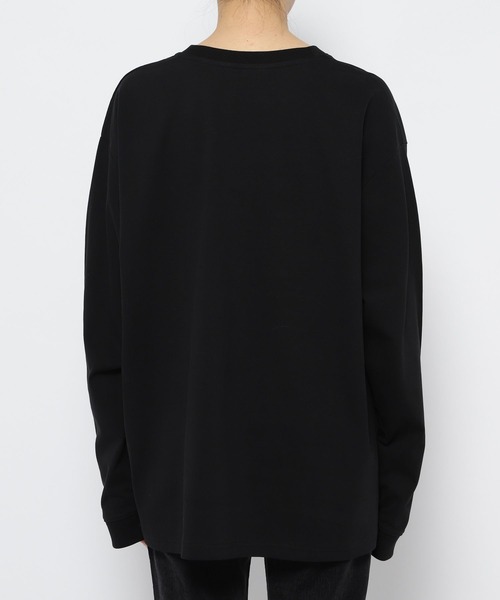 PAGEBOY（ページボーイ）の「モードフラワーロンT（Tシャツ/カットソー・レディース・ブルー系その他/ブラック/オフホワイト・FREE）」の8枚目の写真