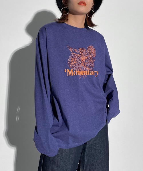 PAGEBOY（ページボーイ）の「モードフラワーロンT（Tシャツ/カットソー・レディース・ブルー系その他/ブラック/オフホワイト・FREE）」の13枚目の写真