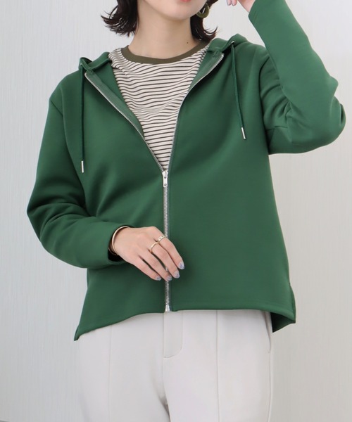 libelle more（リベル モア）の「フーディージップパーカー（パーカー・レディース・パープル/ベージュ/グリーン/チャコールグレー・L/M）」の3枚目の写真