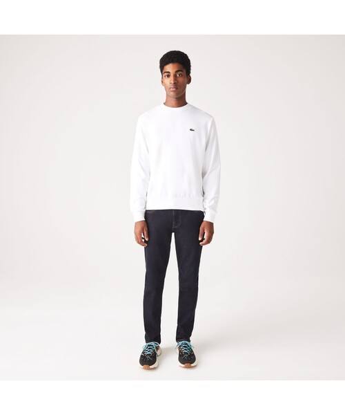 LACOSTE（ラコステ）の「エッセンシャルクルーネックスウェット（スウェット・メンズ・ホワイト/ネイビー/ピンク/ブラック/グレー/パープル/ベージュ/アクア・4/3/2/5）」の2枚目の写真