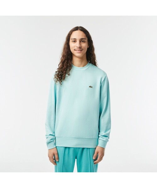 LACOSTE（ラコステ）の「エッセンシャルクルーネックスウェット（スウェット・メンズ・ホワイト/ネイビー/ピンク/ブラック/グレー/パープル/ベージュ/アクア・4/3/2/5）」の6枚目の写真