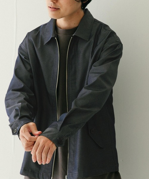 ITEMS URBANRESEARCH（アイテムズ アーバンリサーチ）の「『セットアップ対応』テックデニム ハリントンジャケット（デニムジャケット・メンズ・インディゴブルー/ライトインディゴブルー・MEDIUM/LARGE）」の19枚目の写真