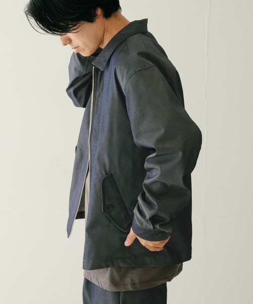 ITEMS URBANRESEARCH（アイテムズ アーバンリサーチ）の「『セットアップ対応』テックデニム ハリントンジャケット（デニムジャケット・メンズ・インディゴブルー/ライトインディゴブルー・MEDIUM/LARGE）」の14枚目の写真