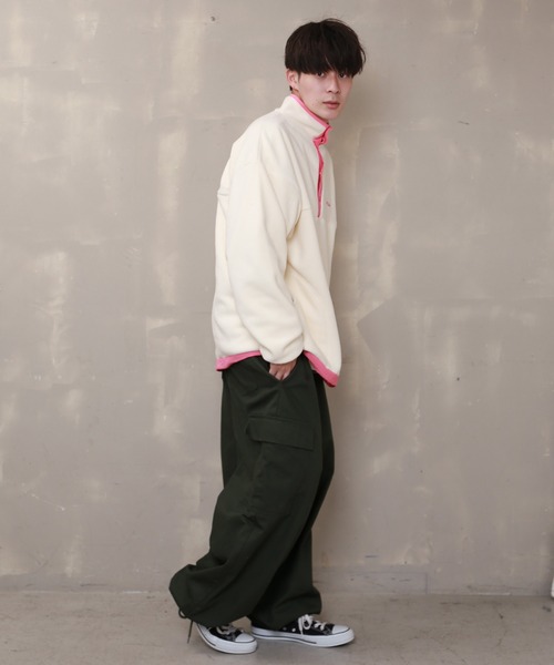 SPINNS（スピンズ）の「ハーフスナップ　フリーストップス（スウェット・メンズ・ピンク/アイボリー/イエロー/ロイヤルブルー/グリーン系その他2/グリーン系その他・ONESIZE）」の13枚目の写真