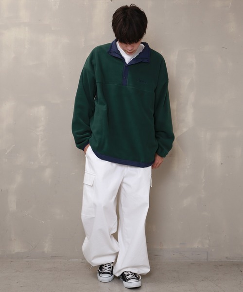 SPINNS（スピンズ）の「ハーフスナップ　フリーストップス（スウェット・メンズ・ピンク/アイボリー/イエロー/ロイヤルブルー/グリーン系その他2/グリーン系その他・ONESIZE）」の19枚目の写真