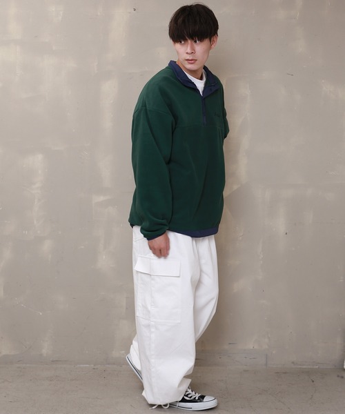 SPINNS（スピンズ）の「ハーフスナップ　フリーストップス（スウェット・メンズ・ピンク/アイボリー/イエロー/ロイヤルブルー/グリーン系その他2/グリーン系その他・ONESIZE）」の21枚目の写真