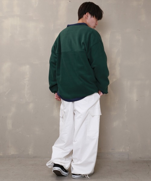 SPINNS（スピンズ）の「ハーフスナップ　フリーストップス（スウェット・メンズ・ピンク/アイボリー/イエロー/ロイヤルブルー/グリーン系その他2/グリーン系その他・ONESIZE）」の16枚目の写真