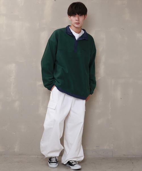 SPINNS（スピンズ）の「ハーフスナップ　フリーストップス（スウェット・メンズ・ピンク/アイボリー/イエロー/ロイヤルブルー/グリーン系その他2/グリーン系その他・ONESIZE）」の15枚目の写真