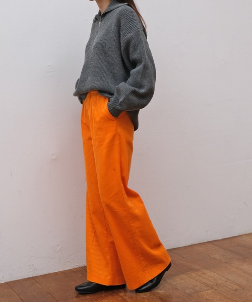 AKTE（アクテ）の「コーデュロイパンツ（その他パンツ・レディース・オレンジ/ピンク・1/2）」の4枚目の写真