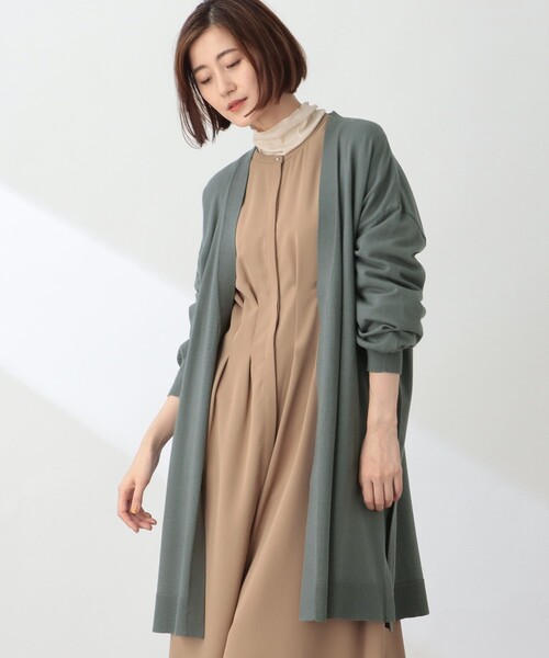 THE SHOP TK (ザ ショップ ティーケー )の「◆【洗える】ロングカーディガン(カーディガン/ボレロ・レディース・ブラック/ダークオリーブ/ライトベージュ・12/13/14)」の15枚目の写真