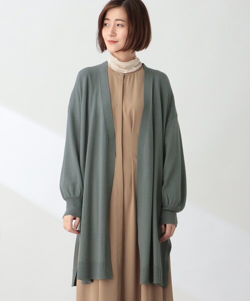 THE SHOP TK (ザ ショップ ティーケー )の「◆【洗える】ロングカーディガン(カーディガン/ボレロ・レディース・ブラック/ダークオリーブ/ライトベージュ・12/13/14)」の11枚目の写真