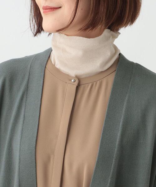 THE SHOP TK (ザ ショップ ティーケー )の「◆【洗える】ロングカーディガン(カーディガン/ボレロ・レディース・ブラック/ダークオリーブ/ライトベージュ・12/13/14)」の4枚目の写真