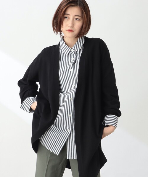 THE SHOP TK (ザ ショップ ティーケー )の「◆【洗える】ロングカーディガン(カーディガン/ボレロ・レディース・ブラック/ダークオリーブ/ライトベージュ・12/13/14)」の16枚目の写真