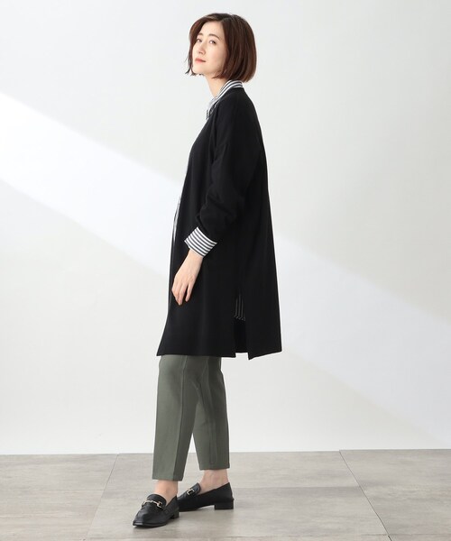 THE SHOP TK (ザ ショップ ティーケー )の「◆【洗える】ロングカーディガン(カーディガン/ボレロ・レディース・ブラック/ダークオリーブ/ライトベージュ・12/13/14)」の14枚目の写真