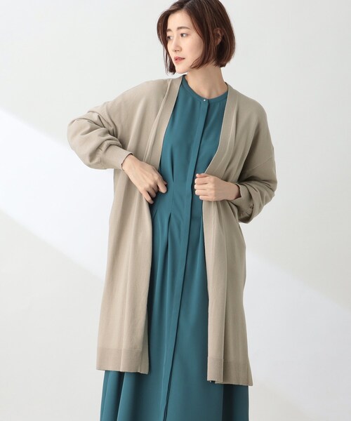 THE SHOP TK (ザ ショップ ティーケー )の「◆【洗える】ロングカーディガン(カーディガン/ボレロ・レディース・ブラック/ダークオリーブ/ライトベージュ・12/13/14)」の22枚目の写真