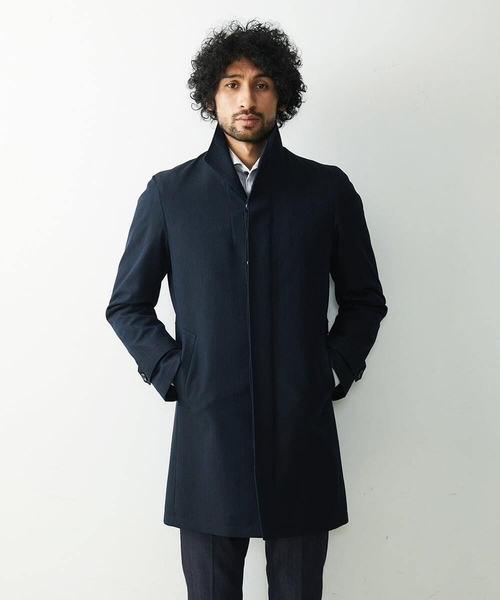 MICHEL KLEIN HOMME (ミッシェルクランオム)の「2WAYロング丈コート(ステンカラーコート・メンズ・ブラック/ネイビー・LARGE/MEDIUM/X-LARGE)」の6枚目の写真