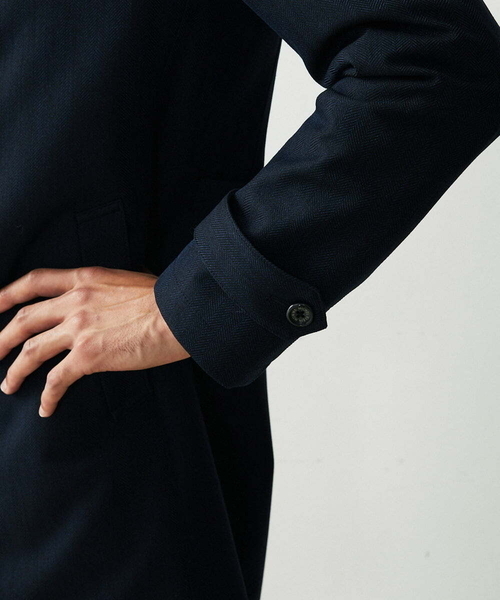 MICHEL KLEIN HOMME (ミッシェルクランオム)の「2WAYロング丈コート(ステンカラーコート・メンズ・ブラック/ネイビー・LARGE/MEDIUM/X-LARGE)」の11枚目の写真