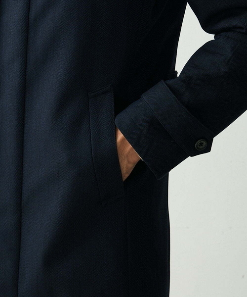 MICHEL KLEIN HOMME (ミッシェルクランオム)の「2WAYロング丈コート(ステンカラーコート・メンズ・ブラック/ネイビー・LARGE/MEDIUM/X-LARGE)」の12枚目の写真