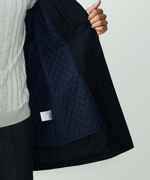 MICHEL KLEIN HOMME (ミッシェルクランオム)の「2WAYロング丈コート(ステンカラーコート・メンズ・ブラック/ネイビー・LARGE/MEDIUM/X-LARGE)」の15枚目の写真