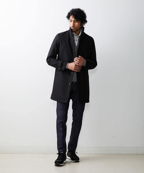 MICHEL KLEIN HOMME (ミッシェルクランオム)の「2WAYロング丈コート(ステンカラーコート・メンズ・ブラック/ネイビー・LARGE/MEDIUM/X-LARGE)」の17枚目の写真