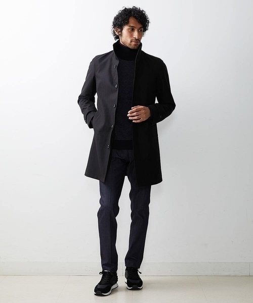 MICHEL KLEIN HOMME (ミッシェルクランオム)の「2WAYロング丈コート(ステンカラーコート・メンズ・ブラック/ネイビー・LARGE/MEDIUM/X-LARGE)」の18枚目の写真