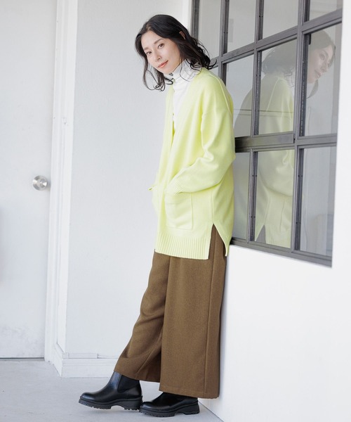 LEPSIM（レプシィム）の「フライスインナータートル　353640（Tシャツ/カットソー・レディース・ブラック/ブラウン/グレイッシュベージュ/グリーン/オフホワイト・FREE）」の7枚目の写真