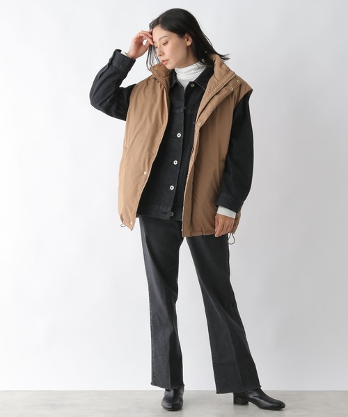 LEPSIM（レプシィム）の「フライスインナータートル　353640（Tシャツ/カットソー・レディース・ブラック/ブラウン/グレイッシュベージュ/グリーン/オフホワイト・FREE）」の9枚目の写真