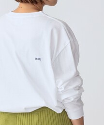 【WEB限定】SHIPS: ワンポイント マイクロ SHIPSロゴ ロングスリーブTシャツ（ロンT）
