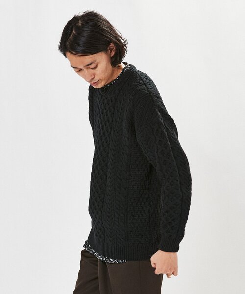 INVERALLAN(インバーアラン)の「【INVERALLAN / インバーアラン】別注 メリノ アランニット(ニット/セーター・メンズ・イエロー/レッド/ホワイト/ブラック/グリーン・MEDIUM/LARGE/FREE)」の22枚目の写真