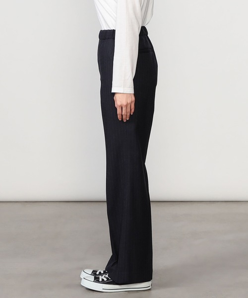 Morris & Sons(モリスアンドサンズ)の「MORRIS & SONS | フラノストライプフレアパンツ WOMEN(スラックス・レディース・ブルー系その他5/グレー系その他・1/0)」の6枚目の写真
