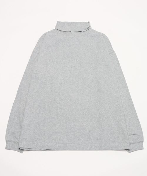 FORTUNA HOMME（フォルトゥナオム）の「FORTUNAHOMME  HighNeck Brush L/S Tee（Tシャツ/カットソー・メンズ・ブラック/ヘザーグレー・2/1）」の4枚目の写真