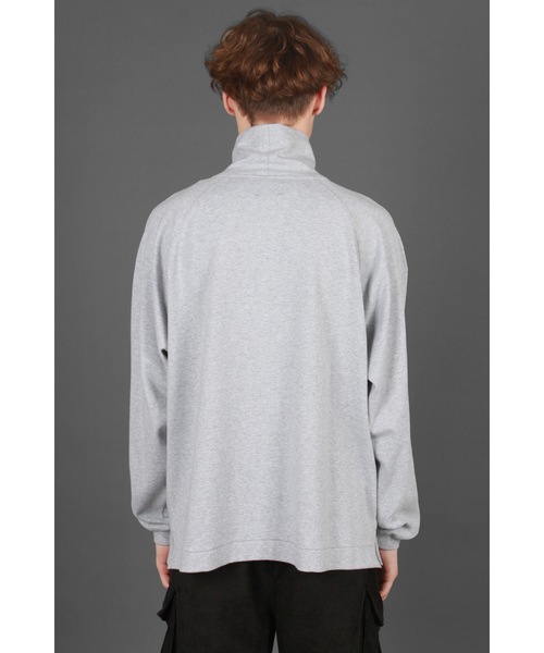 FORTUNA HOMME（フォルトゥナオム）の「FORTUNAHOMME  HighNeck Brush L/S Tee（Tシャツ/カットソー・メンズ・ブラック/ヘザーグレー・2/1）」の6枚目の写真