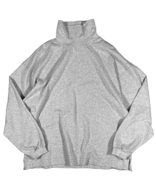 FORTUNA HOMME（フォルトゥナオム）の「FORTUNAHOMME  HighNeck Brush L/S Tee（Tシャツ/カットソー・メンズ・ブラック/ヘザーグレー・2/1）」の5枚目の写真