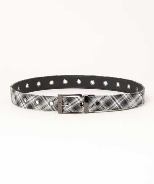 semantic design(セマンティックデザイン)の「*セマンティックデザイン/semantic design オンブレチェック柄 リバーシブルベルト(ベルト・メンズ・ブラック/レッド・FREE)」の2枚目の写真