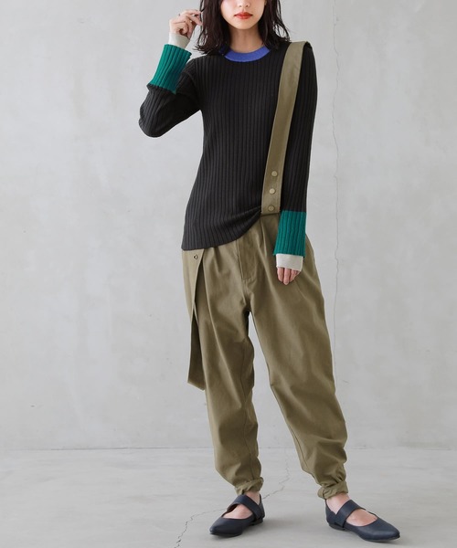 osharewalker（オシャレウォーカー）の「【廃盤】『スリーブレイヤードワイドリブニット』（ニット/セーター・レディース・ベージュ/グリーン/ブラック・1/2）」の22枚目の写真