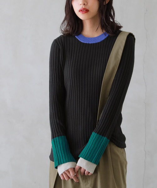 osharewalker（オシャレウォーカー）の「【廃盤】『スリーブレイヤードワイドリブニット』（ニット/セーター・レディース・ベージュ/グリーン/ブラック・1/2）」の15枚目の写真