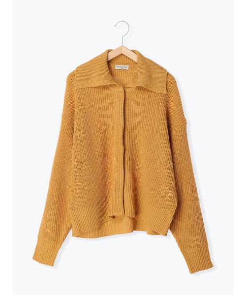 Samansa Mos2(サマンサ モスモス)の「ビッグカラーニットカーディガン(カーディガン/ボレロ・レディース・ブラウン/ブラック/イエロー/グリーン・フリ-)」の21枚目の写真