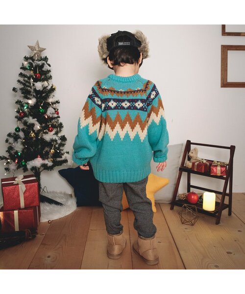 BREEZE（ブリーズ）の「バラエティーセーター（ニット/セーター・キッズ・アイボリー/レッド/サックスブルー/ブラウン/チャコール・100/120/140/90）」の12枚目の写真