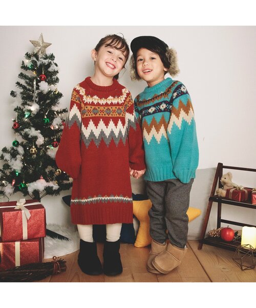 BREEZE（ブリーズ）の「バラエティーセーター（ニット/セーター・キッズ・アイボリー/レッド/サックスブルー/ブラウン/チャコール・100/120/140/90）」の13枚目の写真