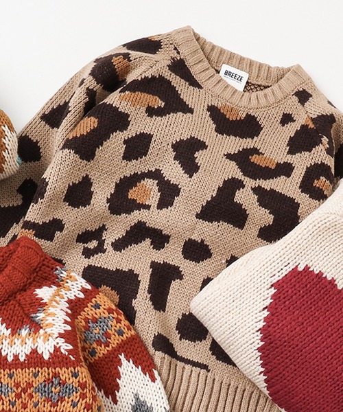BREEZE（ブリーズ）の「バラエティーセーター（ニット/セーター・キッズ・アイボリー/レッド/サックスブルー/ブラウン/チャコール・100/120/140/90）」の3枚目の写真