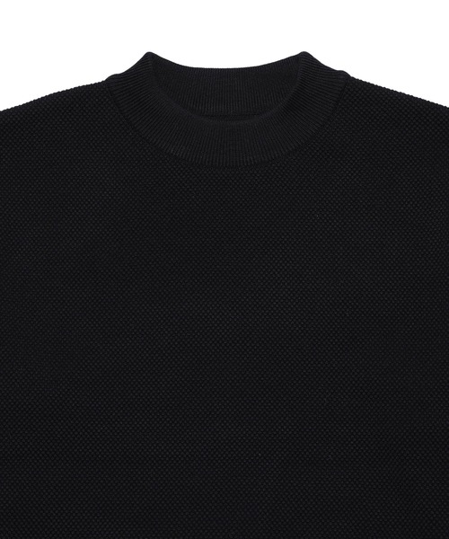 crepuscule(クレプスキュール)の「crepuscule Moss stitch Moc Neck L/S sweat 2203-001(ニット/セーター・メンズ・ブラック/ブラック系その他/ベージュ/パープル・SMALL/MEDIUM)」の11枚目の写真