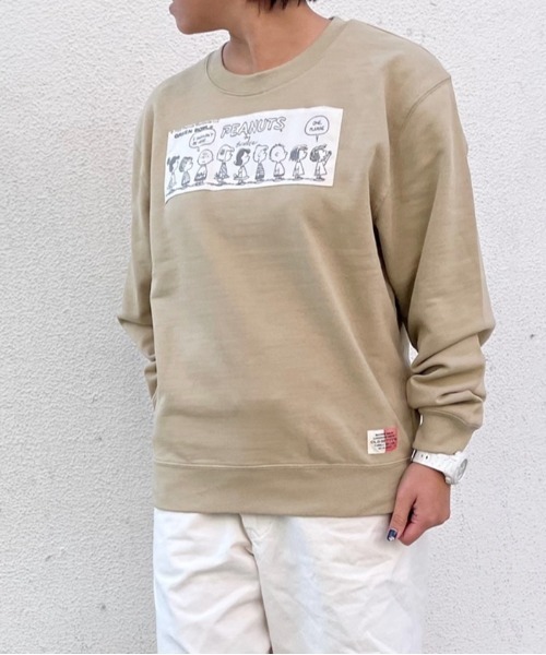 SNOOPY×OLD BETTY'S（スヌーピーカケルオールドベティーズ）の「スヌーピー【SNOOPY】Crew Neck Sweat（スウェット・レディース・カーキ/ネイビー・M/L）」の5枚目の写真