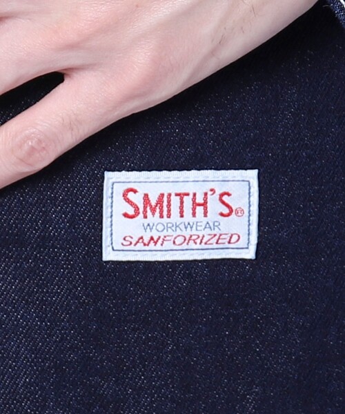 SMITH'S（スミス）の「SMITH'S（スミス）別注カバーオールジャケット（デニムジャケット・メンズ・ネイビー/オフホワイト・M/XL/L/S）」の9枚目の写真