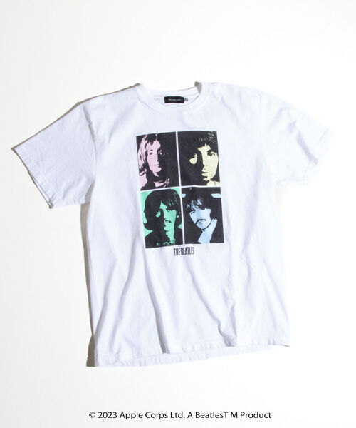 GOOD ROCK SPEED(グッドロックスピード)の「【GOOD ROCK SPEED/グッドロックスピード】ザ ビートルズ フォトプリントTシャツ(Tシャツ/カットソー・メンズ・ホワイト/ブラック・M/L)」の1枚目の写真