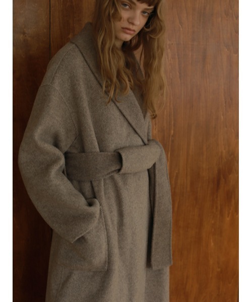 AMAIL（アマイル）の「Long wool 2way coat（ダウンジャケット/コート・レディース・ベージュ/ブラック・FREE）」の3枚目の写真