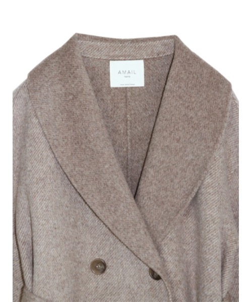 AMAIL（アマイル）の「Long wool 2way coat（ダウンジャケット/コート・レディース・ベージュ/ブラック・FREE）」の14枚目の写真