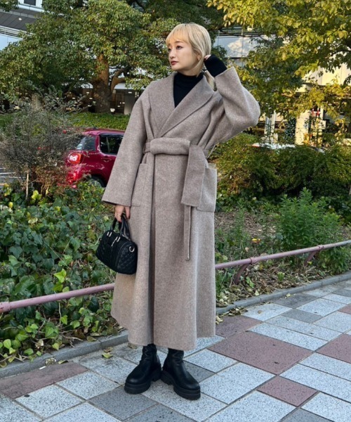 AMAIL（アマイル）の「Long wool 2way coat（ダウンジャケット/コート