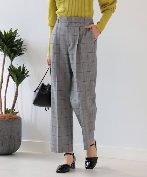 Ray BEAMS（レイビームス）の「Ray BEAMS / チェック 1タック ストレート パンツ（その他パンツ・レディース・ブラック/ダークブラウン・0/1）」の13枚目の写真