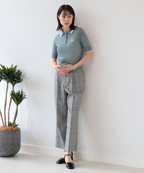 Ray BEAMS（レイビームス）の「Ray BEAMS / チェック 1タック ストレート パンツ（その他パンツ・レディース・ブラック/ダークブラウン・0/1）」の16枚目の写真