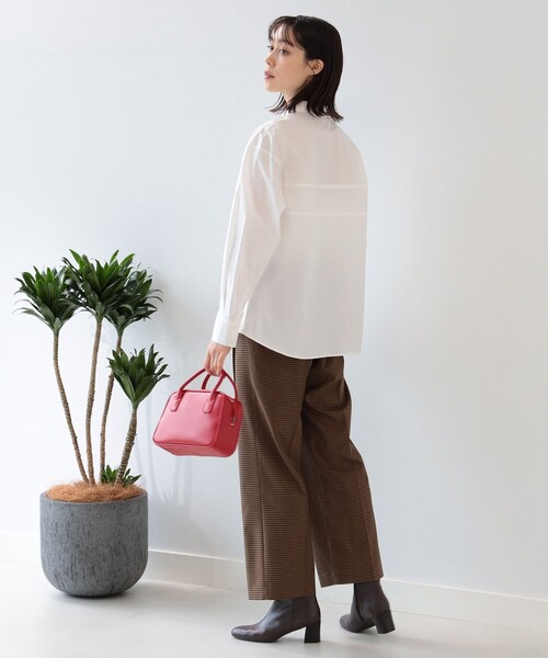 Ray BEAMS（レイビームス）の「Ray BEAMS / チェック 1タック ストレート パンツ（その他パンツ・レディース・ブラック/ダークブラウン・0/1）」の20枚目の写真